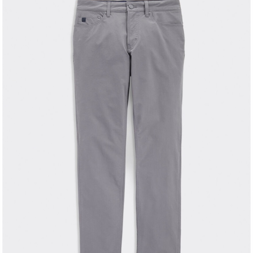 NWOT Vineyard Vines Gray Boys size 16 On-The-Go 5 pocket performance pants.